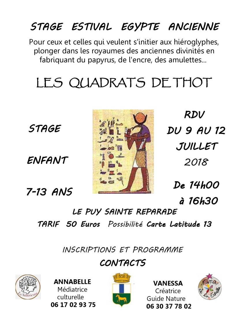 Affiche STAGE QUADRATS DE THOT